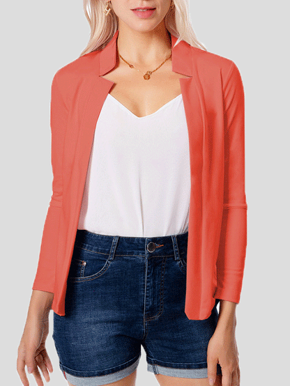 Women's Jackets Pure Slim Temperament OL Commuter Long Sleeve Jacket - LuckyFash™