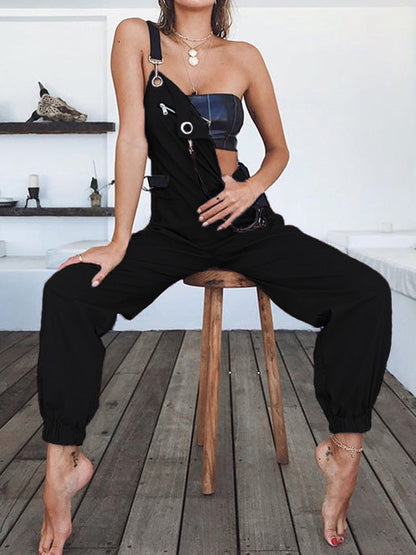 Women's Jumpsuits Zip Multi-Pocket Suspender Jumpsuit - LuckyFash™