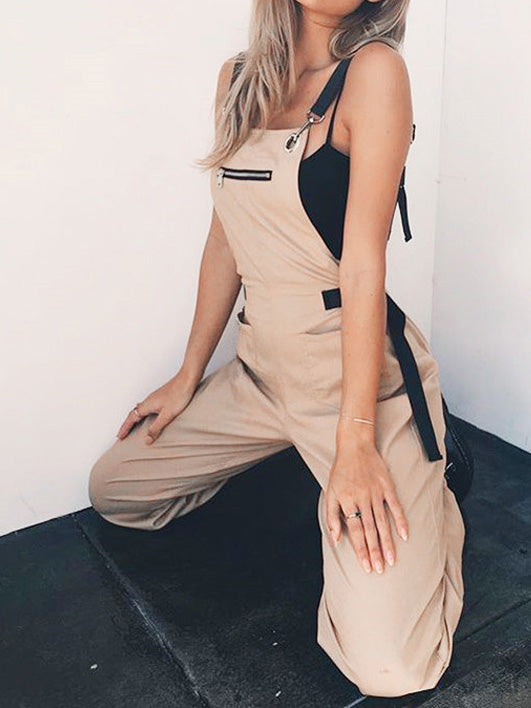 Women's Jumpsuits Zip Multi-Pocket Suspender Jumpsuit - LuckyFash™