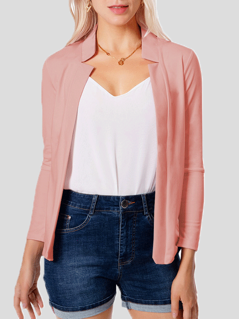 Women's Jackets Pure Slim Temperament OL Commuter Long Sleeve Jacket - LuckyFash™