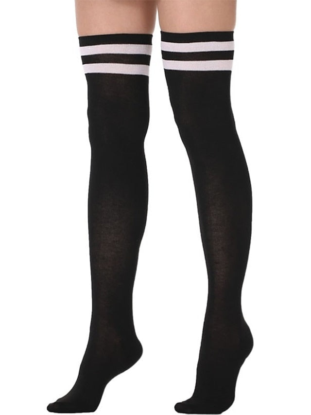 Women's Stockings Work Daily Holiday Solid Color Polyester Cotton Simple Casual Lolita Casual Cute Casual / Daily 1 Pair - LuckyFash™