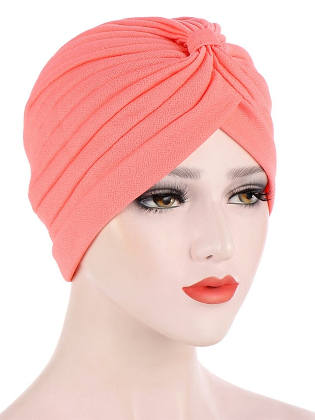 Women's Turban Daily Holiday Solid / Plain Color Polyester Cute Cute 1 pcs - LuckyFash™
