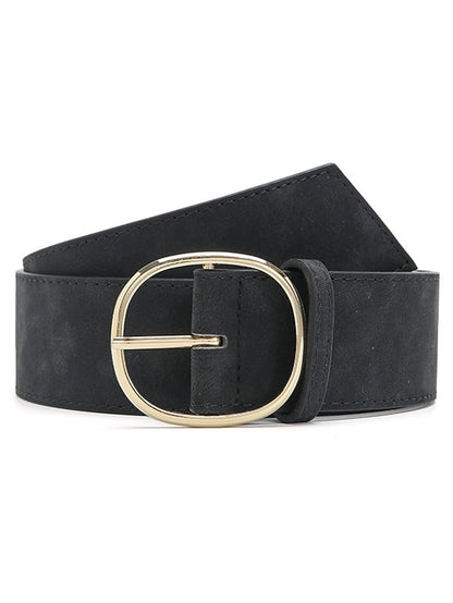 Women's Unisex PU Buckle Belt PU Leather Prong Buckle O-ring Classic Casual Party Work Black White Pink Red - LuckyFash™