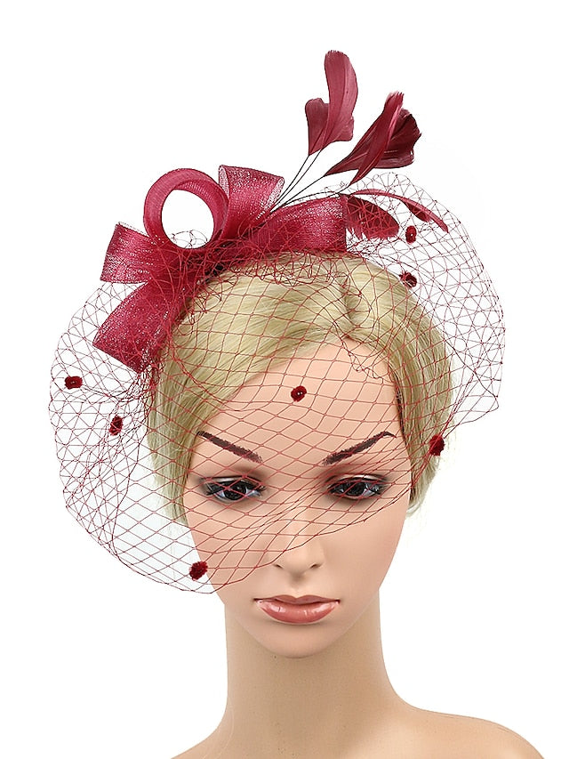 Women's Hair Clip Textured Party Flower Headwear / Wedding / Party Evening / Red / Blue / Green - LuckyFash™