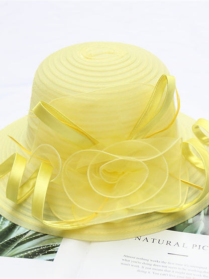 Women's Hat Bucket Hat Sun Hat Light Pink Green Black Party Outdoor Dailywear Floral Floral Portable Windproof Comfort - LuckyFash™