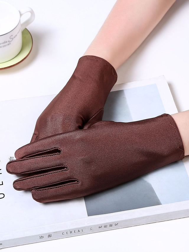 Women's Gloves Party / Evening Daily Solid / Plain Color Spandex Simple Style Sweet Wedding Casual / Daily 1 Pair - LuckyFash™