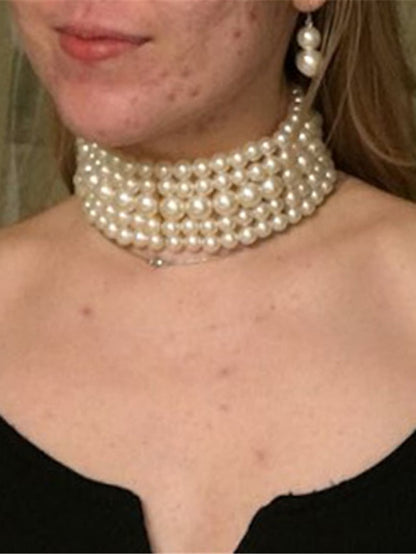 Women's necklace Chic & Modern Party Pure Color Necklaces / Black / Red / Fall / Winter / Spring - LuckyFash™