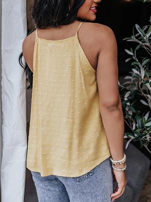 All-match Solid Color Lace Sleeveless Camisole - LuckyFash™