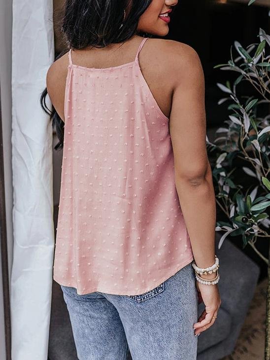 All-match Solid Color Lace Sleeveless Camisole - LuckyFash™