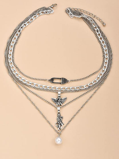 Angel Charm Layered Necklace - LuckyFash™