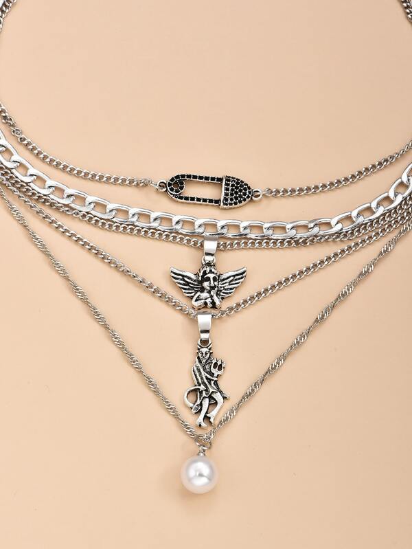 Angel Charm Layered Necklace - LuckyFash™