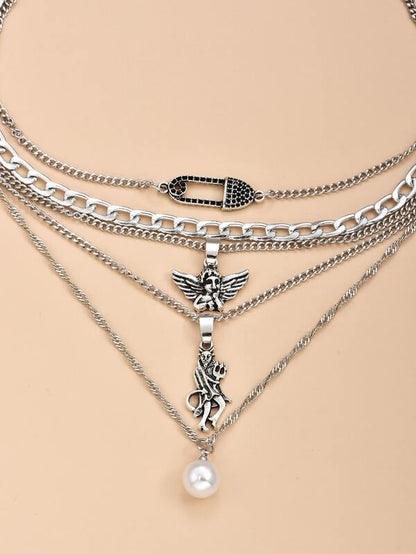 Angel Charm Layered Necklace - LuckyFash™