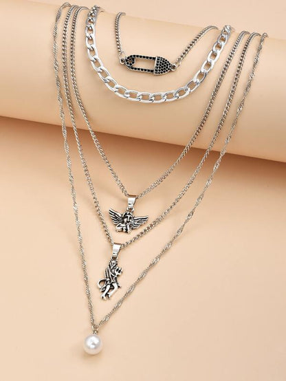 Angel Charm Layered Necklace - LuckyFash™