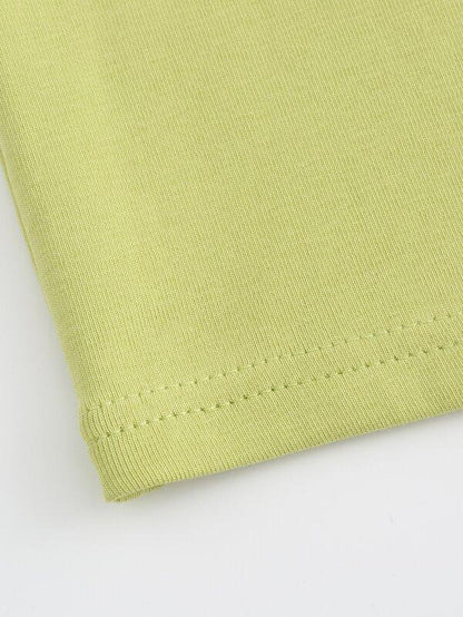 Angel Print Lettuce Trim Tee - LuckyFash™