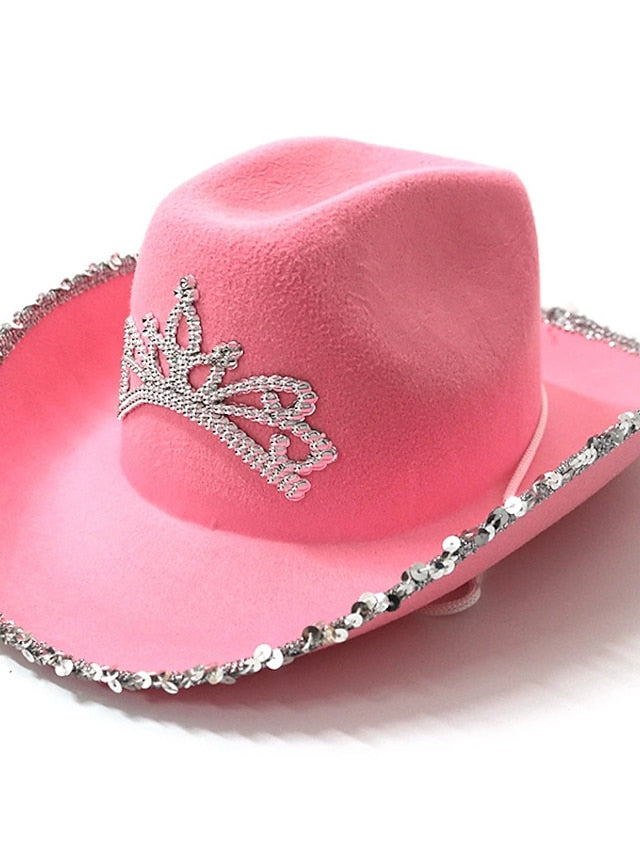 Women's Hat Bucket Hat Flat Cap Light Pink Pink Fuchsia Party Outdoor Special Occasion Beaded Star Print Comfort Warm Breathable - LuckyFash™