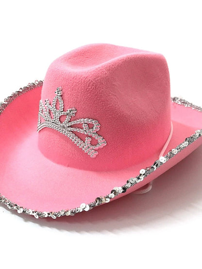 Women's Hat Bucket Hat Flat Cap Light Pink Pink Fuchsia Party Outdoor Special Occasion Beaded Star Print Comfort Warm Breathable - LuckyFash™