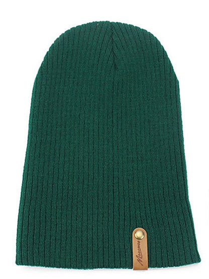 Women's Hat Beanie / Slouchy Winter Hats Green Black Blue Outdoor Street Dailywear Knit Letter Windproof Comfort Warm - LuckyFash™