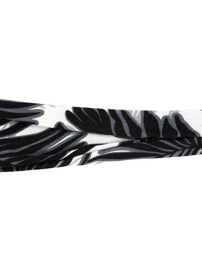 europe and the united states cross-border fashion sports hairband yoga bundle sweat-absorbing headband new ladies wide-brimmed printed headwear - LuckyFash™