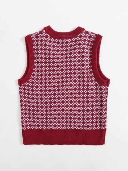 Argyle Pattern Sweater Vest - LuckyFash™