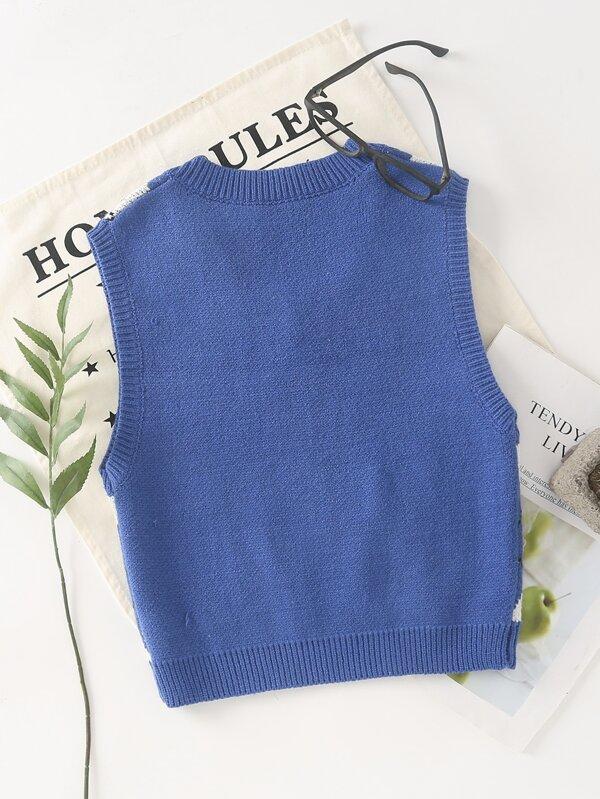 Argyle Pattern Crewneck Sweater Vest - LuckyFash™