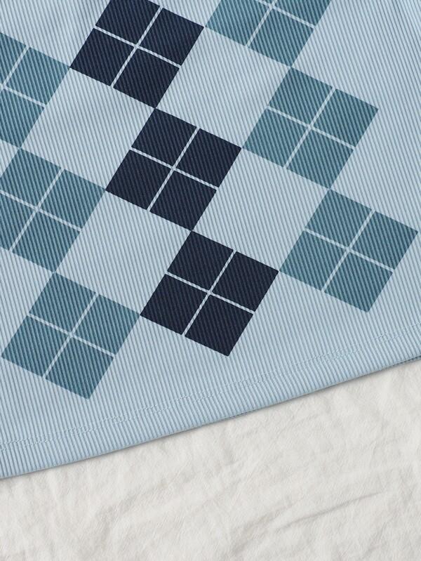 Argyle Print Rib-knit Tank Crop Top - LuckyFash™