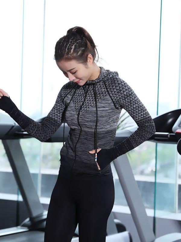 Argyle Print Space Dye Zip Up Sports Jacket - LuckyFash™