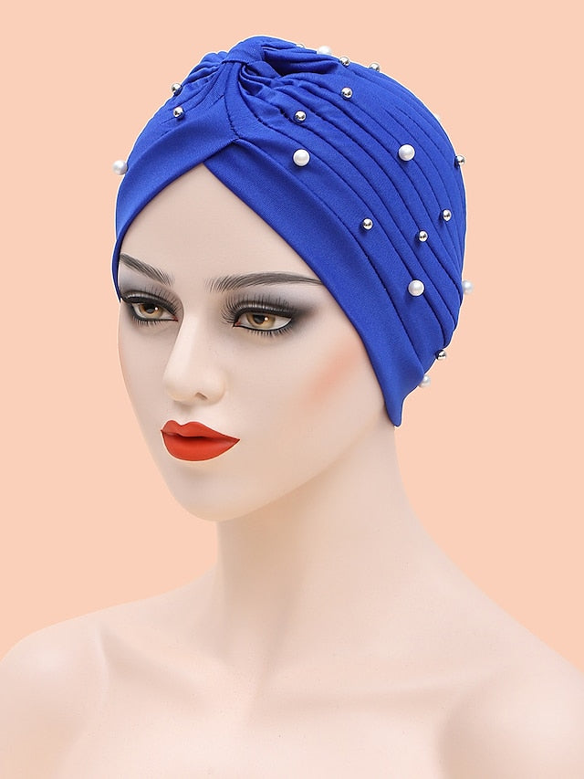 Women's Beanie / Slouchy Party Dailywear Sports Outdoor Beaded Pure Color Red Blue Hat Basic Brown Pink Fall Winter - LuckyFash™