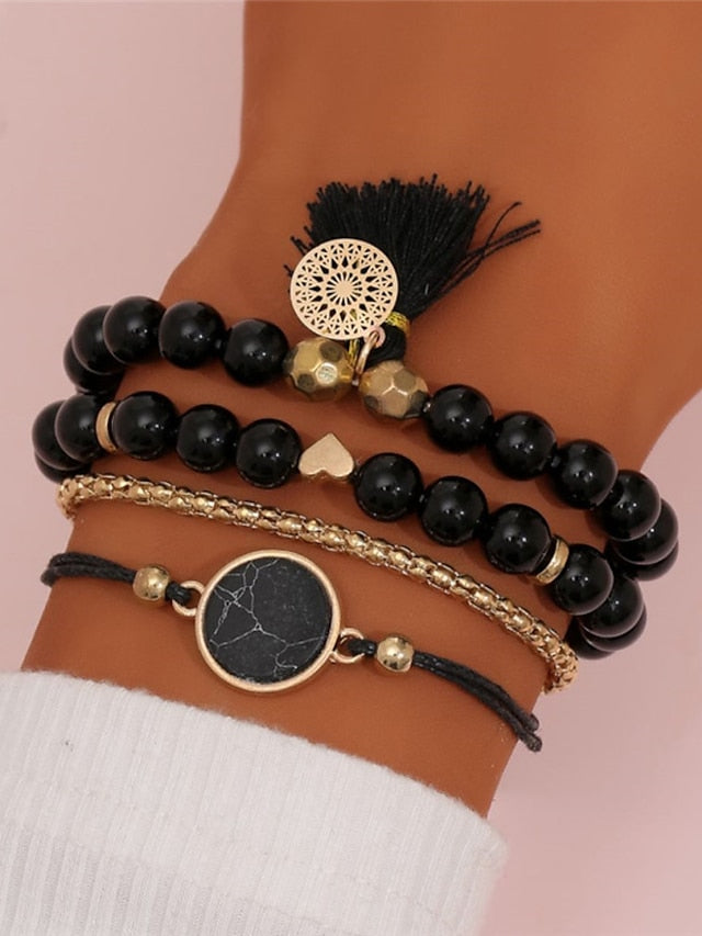 Women's Bracelets Artistic Anniversary Heart Bracelets & Bangles / Black / White / Pink / Fall / Winter - LuckyFash™