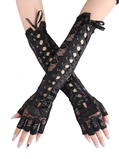 Women's Gloves Fingerless Gloves Party Evening Gift Daily Polyester Simple Casual Sexy 1 Pair - LuckyFash™