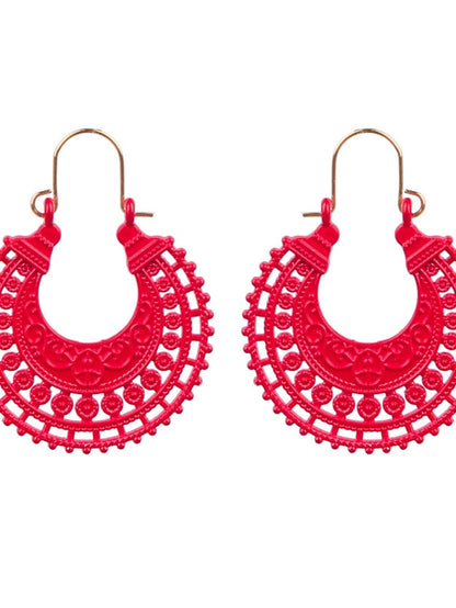 Women's Earrings Chic & Modern Party Moon Earring / Yellow / Red / Green / Fall / Winter - LuckyFash™
