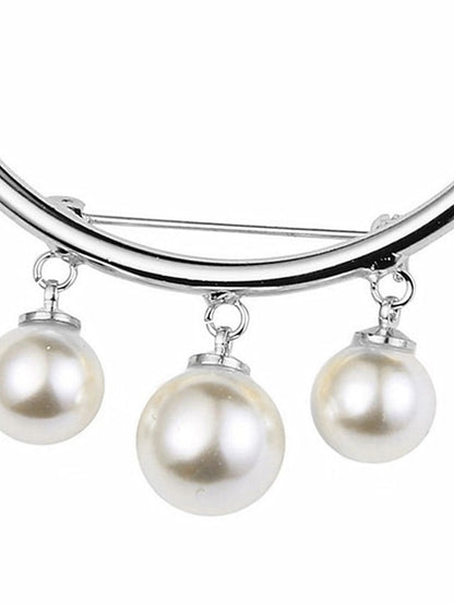 Women's Brooches Classic Stylish Simple Brooch Jewelry Silver Gold For Daily Holiday - LuckyFash™