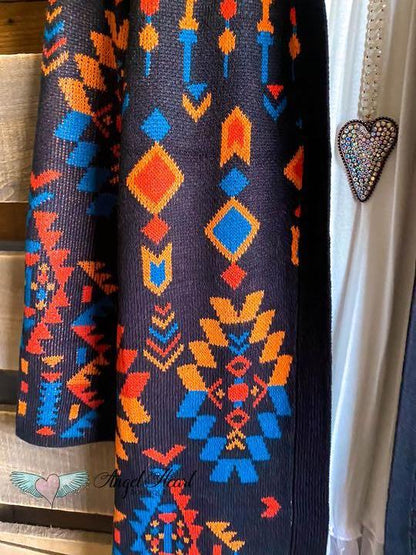 Aztec Dream Cardigan - Black/multi - LuckyFash™