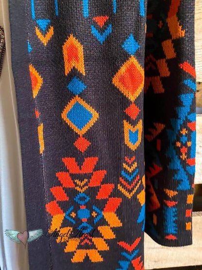 Aztec Dream Cardigan - Black/multi - LuckyFash™