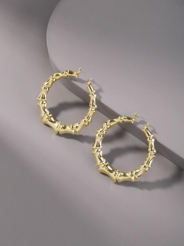 Bamboo Joint Hoop Earrings - LuckyFash™