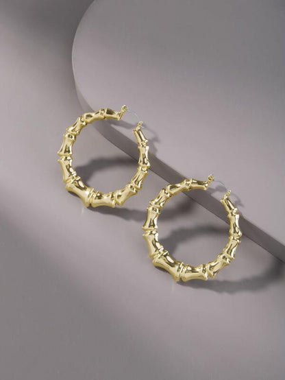 Bamboo Joint Hoop Earrings - LuckyFash™
