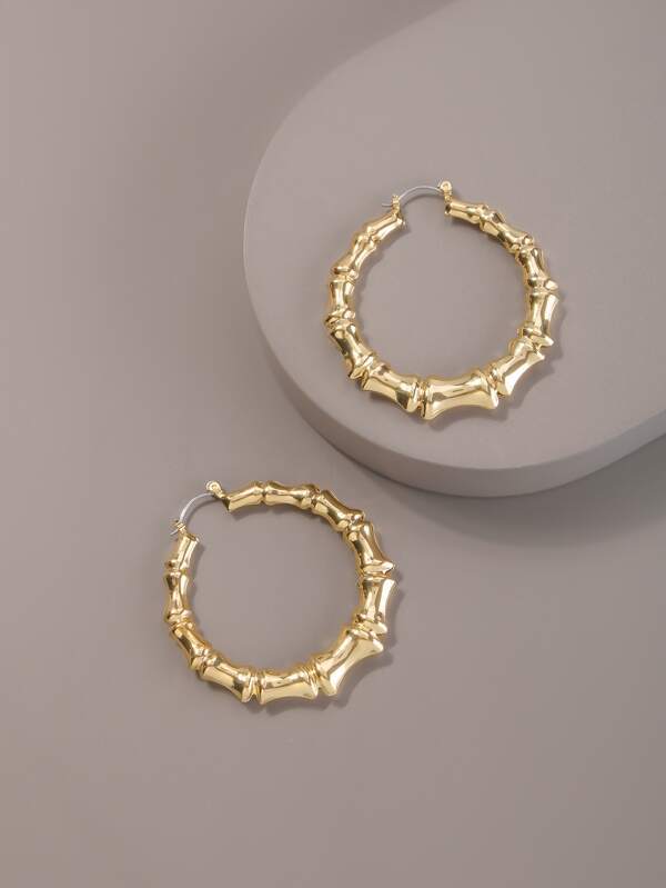Bamboo Joint Hoop Earrings - LuckyFash™