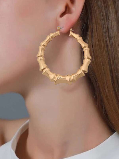 Bamboo Joint Hoop Earrings - LuckyFash™