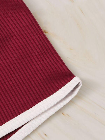 Bandeau With Letter Graphic Shorts PJ Set - LuckyFash™