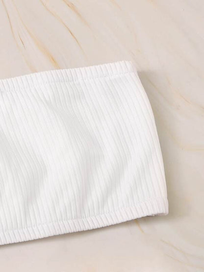 Bandeau With Letter Graphic Shorts PJ Set - LuckyFash™