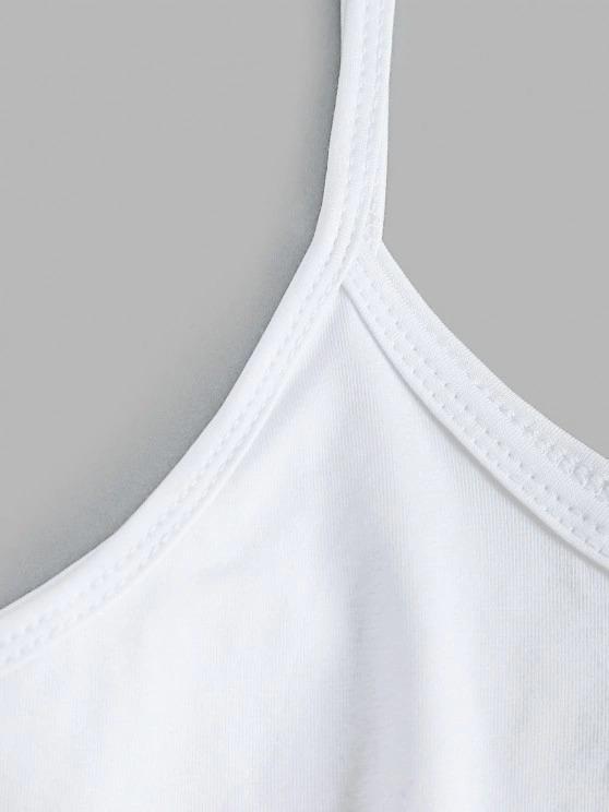 Basic Embroidered Cropped Cami Top - LuckyFash™