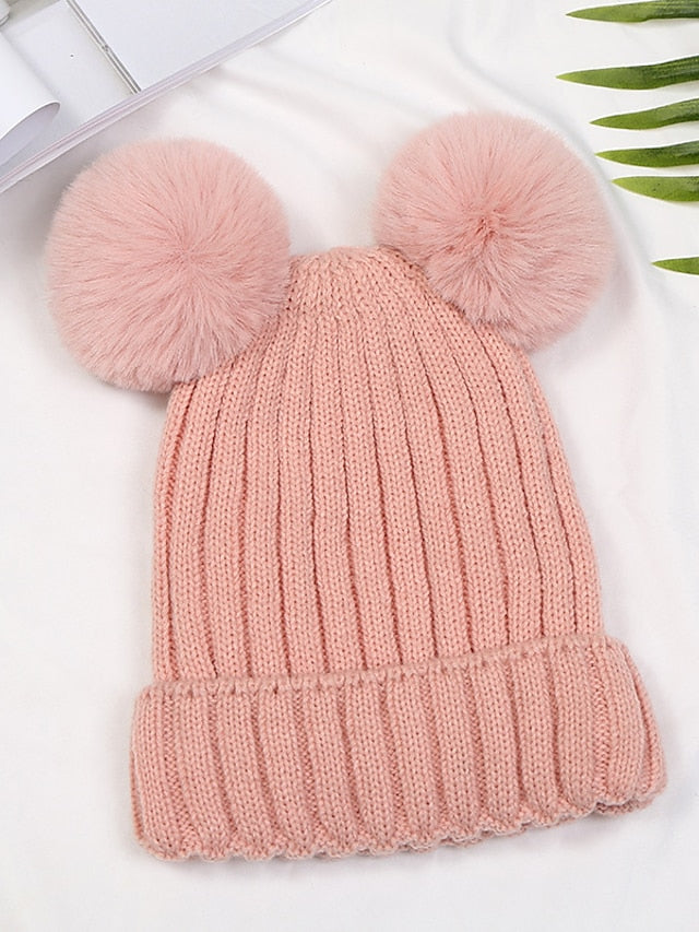 Women's Hat Beanie / Slouchy Black Pink Yellow Outdoor Street Dailywear Knit Pure Color Comfort Warm Breathable - LuckyFash™