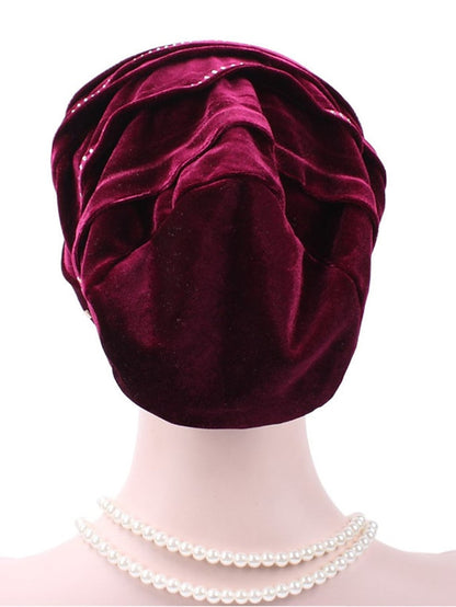 Solid Color Inner Hijabs Muslim Turban Caps For Women With Drill Ethnic Islamic Wrap Head Turbante Ready To Wear Hijab Bonnet - LuckyFash™