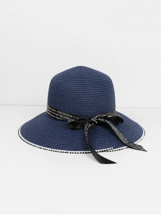 Beach Letter Ribbon Straw Hat - LuckyFash™