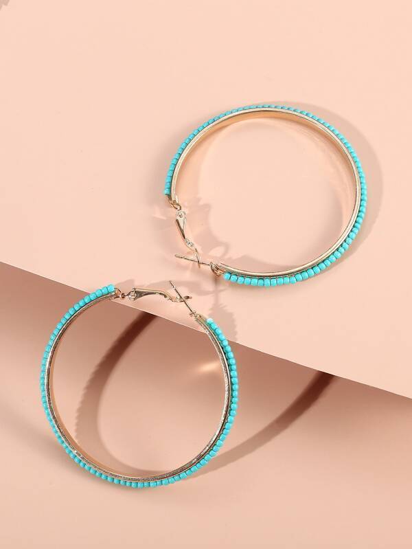 Beaded Hoop Earrings - LuckyFash™