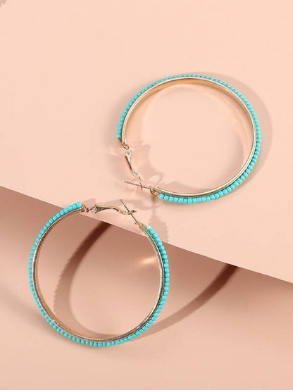 Beaded Hoop Earrings - LuckyFash™