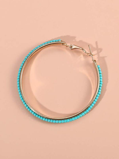 Beaded Hoop Earrings - LuckyFash™