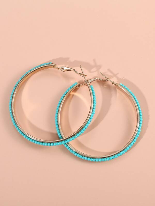 Beaded Hoop Earrings - LuckyFash™