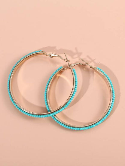 Beaded Hoop Earrings - LuckyFash™