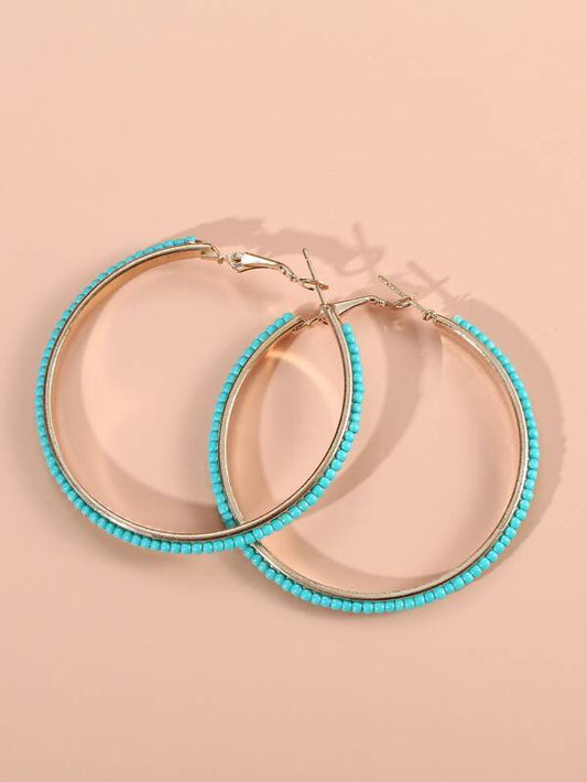 Beaded Hoop Earrings - LuckyFash™