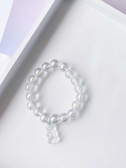 Bear Charm Clear Beaded Bracelet - LuckyFash™